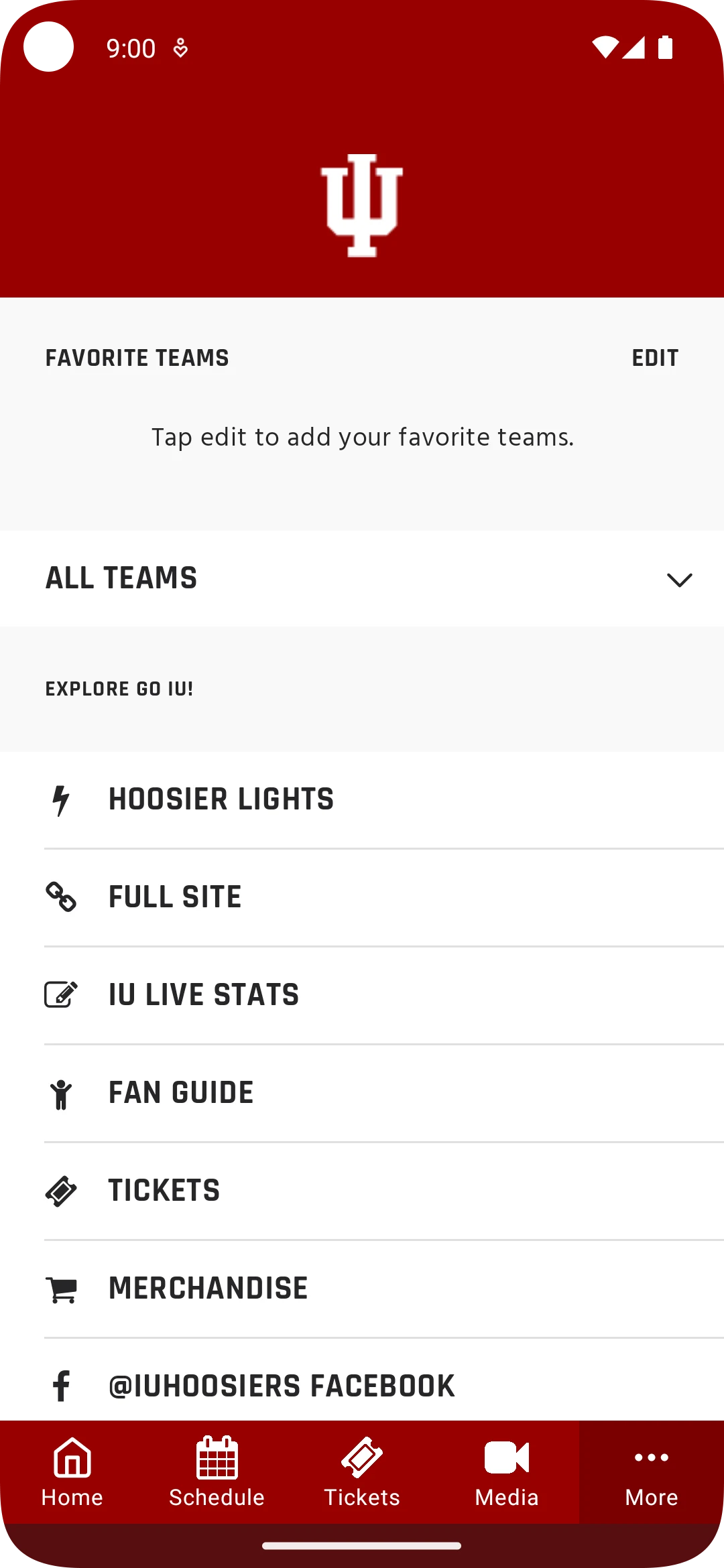 IU Hoosiers screenshot