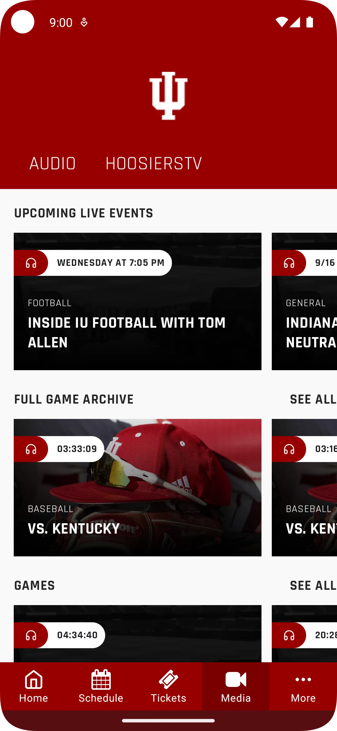 IU Hoosiers screenshot