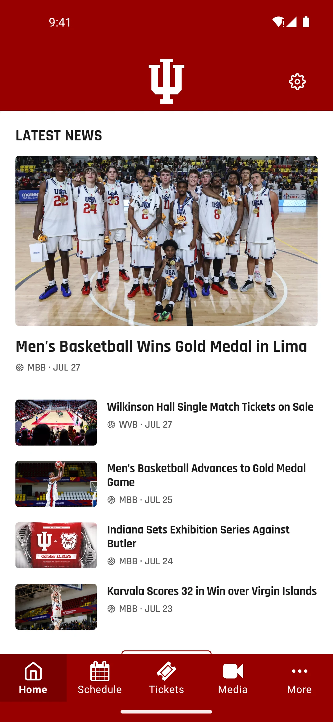 IU Hoosiers screenshot